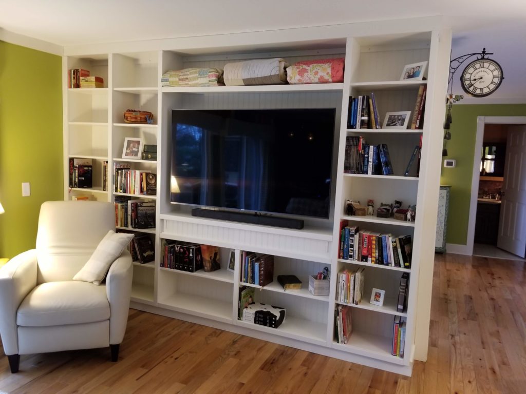Installed Bookcase and TV Unit